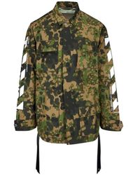 Off-White c/o Virgil Abloh - Camouflage Printed Casual Jacket - Lyst