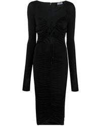 Versace Jeans Couture - Couture Cut-Out Long-Sleeved Midi Dress - Lyst