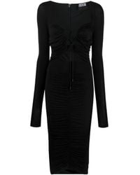 Versace Jeans Couture - Couture Cut-Out Long-Sleeved Midi Dress - Lyst