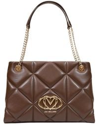 Moschino - Geometric Quilted Pattern Shoulder Bag - Lyst