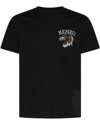 KENZO - Tiger Embroidered Crewneck T-Shirt - Lyst
