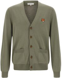 Maison Kitsuné - Maison Kitsuné Fox Head Regular Cardigan - Lyst