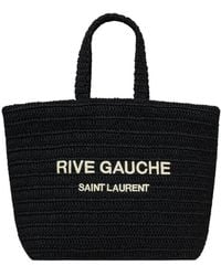 Saint Laurent - Rive Gauche Embroidered Tote Bag - Lyst