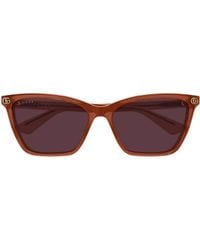 Gucci - Double G Cat-Eye Sunglasses - Lyst