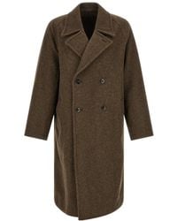 Lemaire - Double Breasted Soft Coat - Lyst