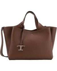 Tod's - Logo Plaque Mini Top Handle Bag - Lyst