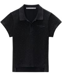 Alexander Wang - Embellished Short-Sleeved Polo Shirt - Lyst
