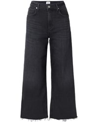 Citizens of Humanity - Lyra Frayed Wide-Leg Jeans - Lyst