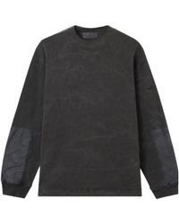 Stone Island - Oversized-Fit Crewneck Sweatshirt With Contrast Fabric Panels - Lyst