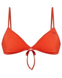 DIESEL - Logo Plaque Cloudy Bikini Top - Lyst