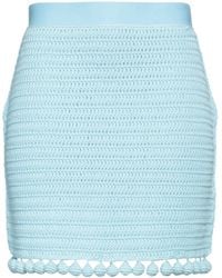 Burberry - Solid Color Knit Midi Skirt - Lyst