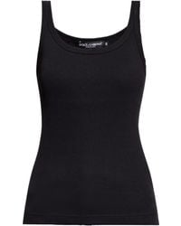 Dolce & Gabbana - Logo Patch Crewneck Tank Top - Lyst