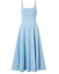 Emilia Wickstead - Collins Pleated Wool Crêpe Midi Dress - Lyst