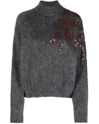 Brunello Cucinelli - Sequin-Embellished Knitted Jumper - Lyst