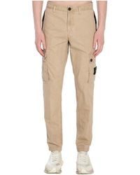 Stone Island - Brushed Old Effect Slim Fit Cargo Trousers - Lyst
