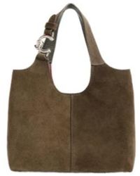 Coccinelle - Suede Logo-Plaque Tote Bag - Lyst