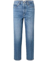 FRAME - High-Waisted Straight Leg Jeans - Lyst