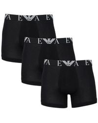 Emporio Armani - Logo-Waistband Boxers Set Of 3 - Lyst