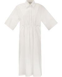 Max Mara - Gathered Drawstring Dress - Lyst