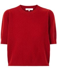 FRAME - Short Sleeve Knit Top - Lyst