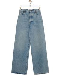 Loewe - Logo Patch Wide-Leg Jeans - Lyst