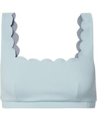 Marysia Swim - Recycled-Seersucker Bikini Top - Lyst
