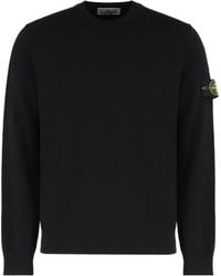 Stone Island - Logo Patch Crewneck Jumper - Lyst