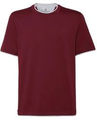 Brunello Cucinelli - Crewneck Straight Hem T-Shirt - Lyst