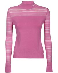 KARL LAGERFELD - Logo Embroidered Long-Sleeved Top - Lyst
