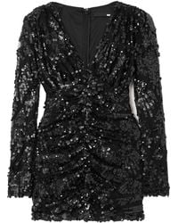 ROTATE BIRGER CHRISTENSEN - Pleated Sequin Embellishment Dress - Lyst