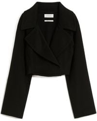 Sportmax - Notched-Lapel Cropped Jacket - Lyst