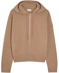 Moncler - Hooded Wool And Cashmere-Blend Cardigan - Lyst