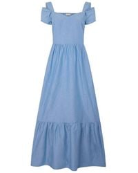 Liu Jo - Bow-Detail Ruffled Maxi Dress - Lyst