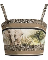 Elie Saab - Savannah Printed Cropped Top - Lyst
