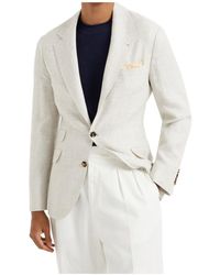 Brunello Cucinelli - Single-Breasted Checked Blazer - Lyst