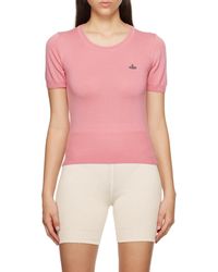 Vivienne Westwood - Orb-Embroidered Knitted T-Shirt - Lyst