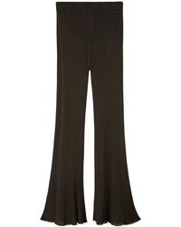 Jil Sander - High-Waisted Chunky Ribbed Knit Trousers - Lyst
