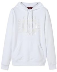 Gucci - Printed Jersey Hoodie - Lyst