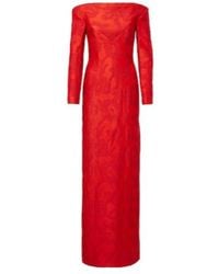 Emilia Wickstead - Zarith Jacquard Off-Shoulder Elliptical Maxi Dress - Lyst