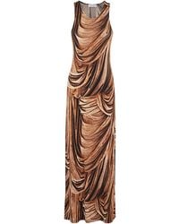 Rabanne - Graphic-Print Jersey Maxi Dress - Lyst