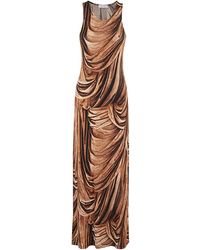 Rabanne - Graphic-Print Jersey Maxi Dress - Lyst