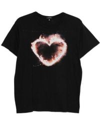 R13 - Flaming Heart Crew Neck Short Sleeve T-Shirt - Lyst