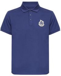 Moncler - Logo Patch Short Sleeved Polo Shirt - Lyst