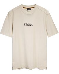 ZEGNA - Logo Detailed Crewneck T-Shirt - Lyst