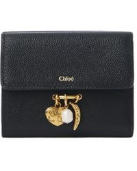 Chloé - Chloé Small Chloé Charms Tri-Fold Wallet - Lyst