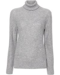 Fabiana Filippi - Sequin Embellished Turtleneck Jumper - Lyst