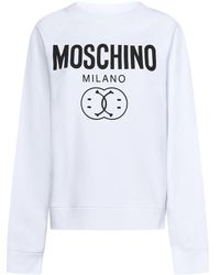 Moschino - Logo-Print Organic Cotton Sweatshirt - Lyst