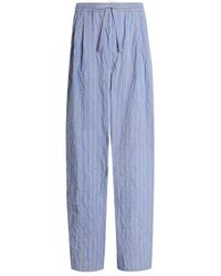 Dolce & Gabbana - Striped Crinkle Trousers - Lyst
