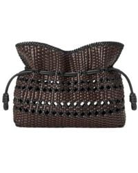 Loewe - Leather Woven Flamenco Clutch Bag - Lyst