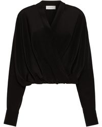 Sportmax - Venere Draped V-Neck Top - Lyst